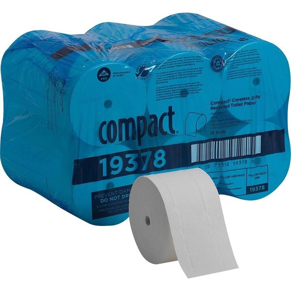 Compact Bathroom Tissue, White, 18 PK GPC19378